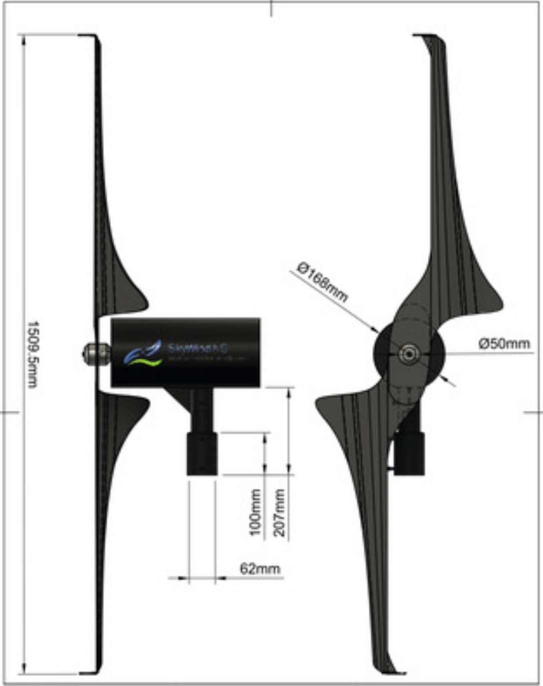 Turbina wiatrowa / Mikroturbina wiatrowa Skywind