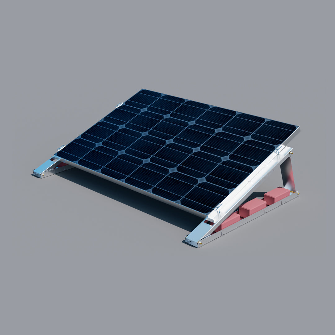 Zestaw montażowy do 1 modułu solarnego na płaskim dachu - mocowanie modułu solarnego / montaż