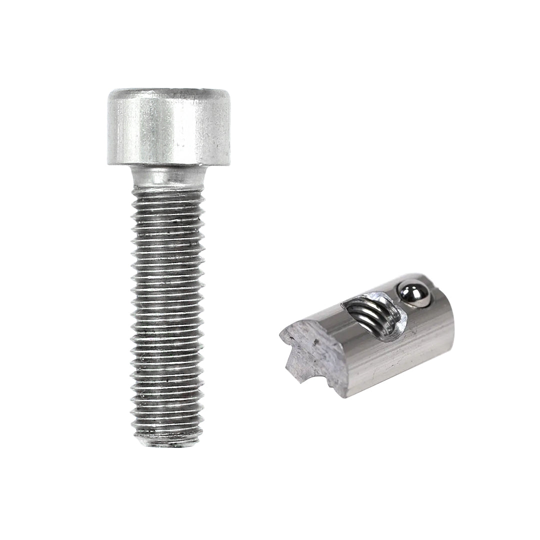 Zaciski końcowe ze śrubą i rowkiem 30 mm/35 mm Czarny/Srebrny