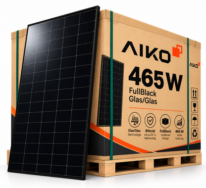 AIKO Glass/Glass 460W Moduły solarne w kolorze czarnym