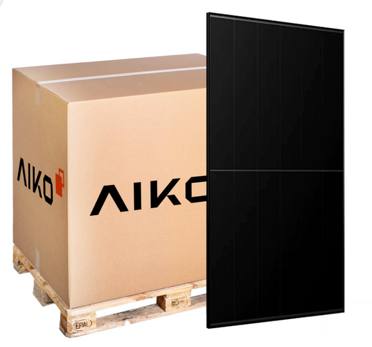 AIKO Glass/Glass 460W Moduły solarne w kolorze czarnym