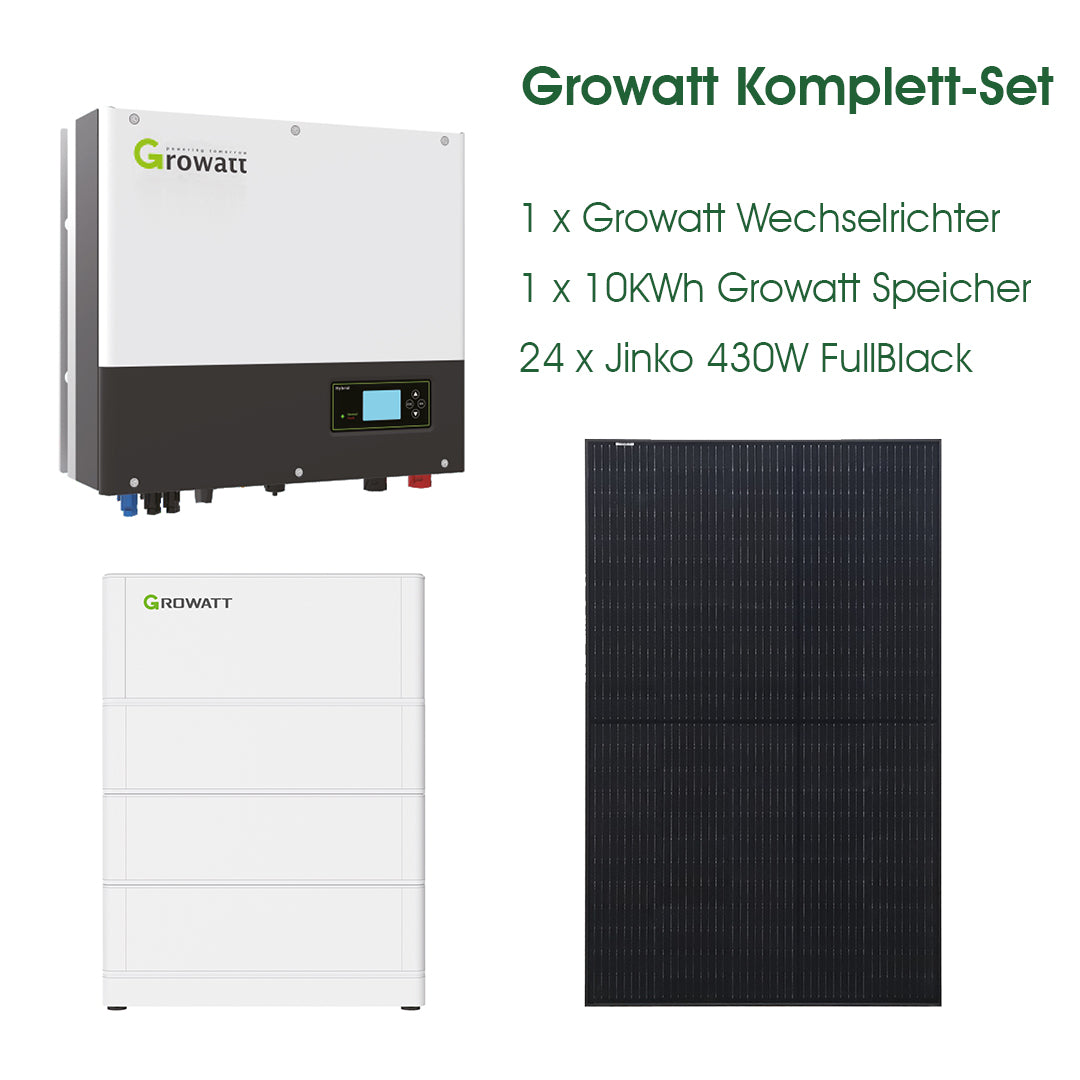 Kompletny system Growatt 10kWh obejmujący magazynowanie 10,24kWh i dostawę na terenie całych Niemiec