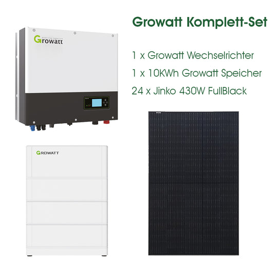 Kompletny system Growatt 10kWh obejmujący magazynowanie 10,24kWh i dostawę na terenie całych Niemiec