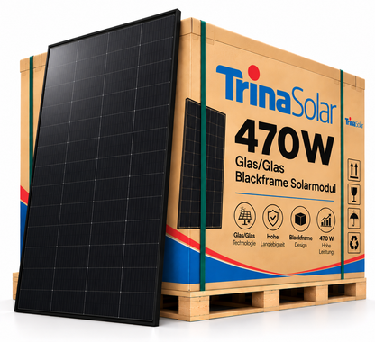 Trina Solar Glas/Glas Solarmodul 470W BlackFrame