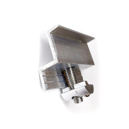 Zaciski końcowe ze śrubą i rowkiem 30 mm/35 mm Czarny/Srebrny