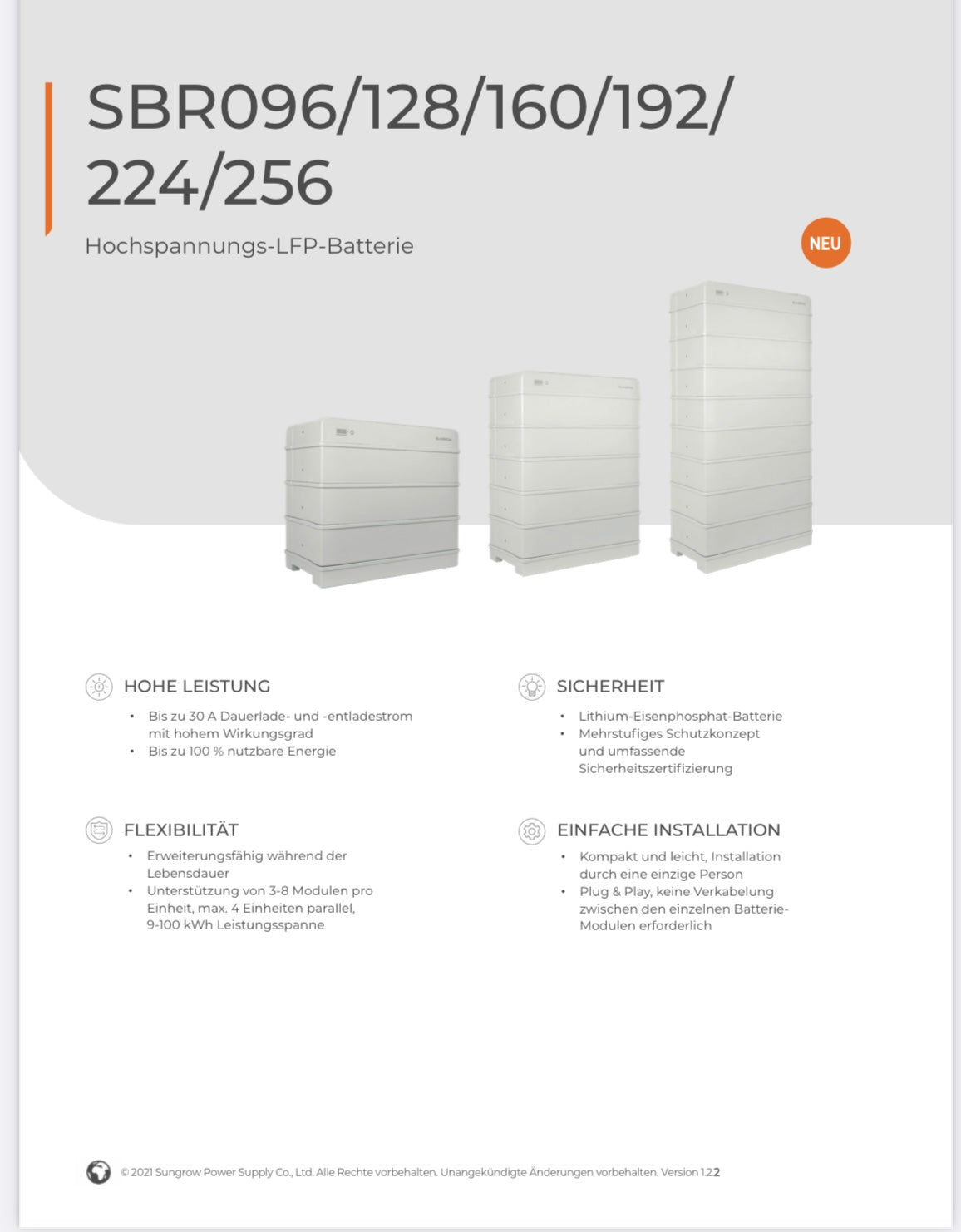 Zestaw Sungrow: falownik + magazyn 9,6 kW z akcesoriami